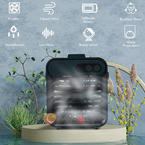 Air Cooler Fan Portable Mini AC Air Conditioner Personal Cooling Bedroom Fan