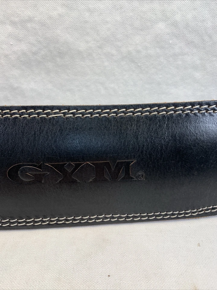 Cinturón trasero de levantamiento de pesas Gold’s Gym talla extra grande acolchado de espuma de cuero negro Foto 3 de 4