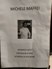 MICHELE MAFFEI AUTOGRAPH GOLD MEDAL SABRE OLYMPICS MONK 1972 Aut7/407