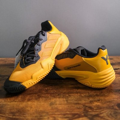 adidas Y3 Barricade 13 Tennis Womens Yellow Sneakers Athletic Shoes JP9843 Sz 8
