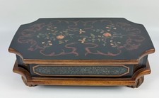 Decorative WOODEN OCTAGON Folk Art BOX 16” Large Jewelry Storage