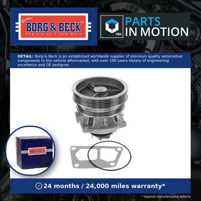 Water Pump BWP1723 Borg & Beck Coolant 71716878 46400058 46444355 Quality New