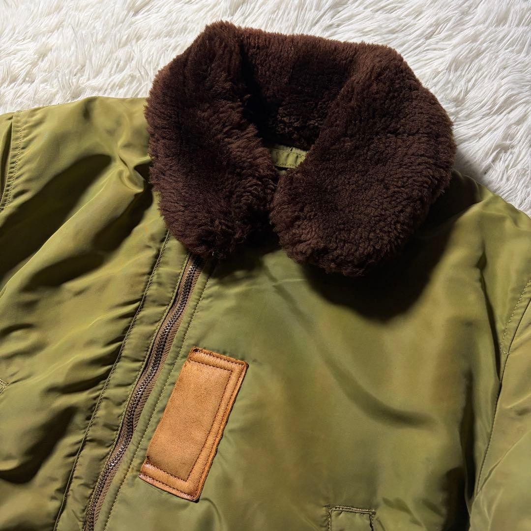 BUZZ RICKSONS Nylon Flight Jacket B15B Khaki Mili… - image 23