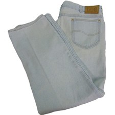 Vintage 1990s Lee Men  s 38x30 Light Wash Denim Jeans Made in USA