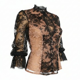 AGENT PROVOCATEUR SOIREE CELESTINE BLACK/PEACH SHIRT UK12/US6-8/IT44 RARE!&pound;1,295