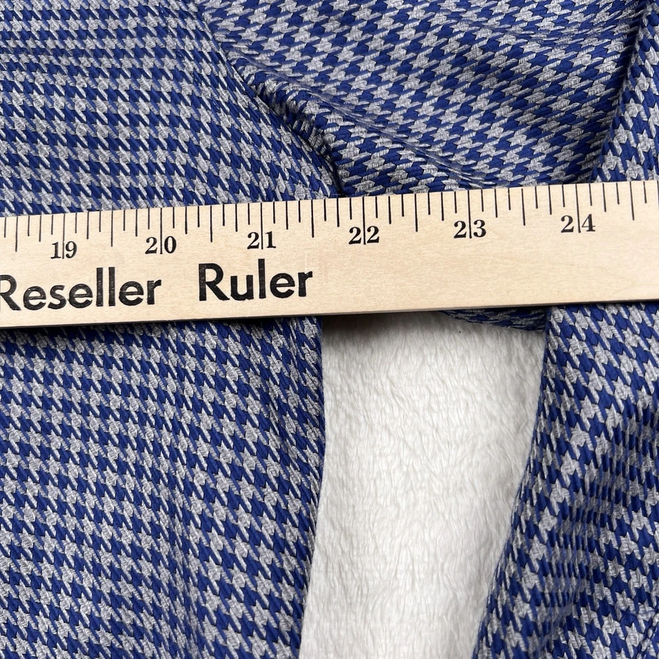 Camisa Twillory Para Hombre 16.5 32/33 Azul Plata Pata de Gallo Abotonada Sin Hierro Sastre Foto 4 de 4