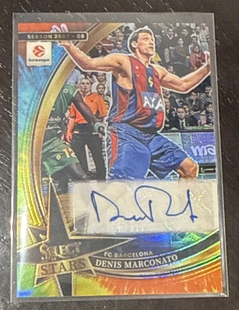 2025-26 Panini Select Euroleague Denis Marconato Stars Auto 15/25