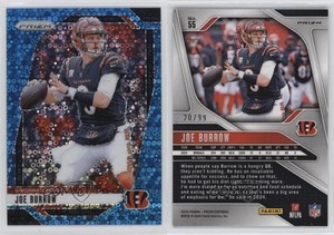 2024 Panini Prizm No Huddle Blue Prizm /99 Joe Burrow #55