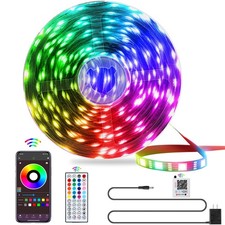 LED Lights for Bedroom, 25FT RGB LED Strip Lights with 44 Keys IR Remote, Sma...