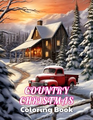 Corwin - Country Christmas Coloring Book  High Quality 100 Beautiful  - X555z