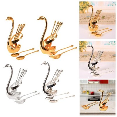 Schwan Halter Besteckset Eislöffel Besteck Organizer für Hochzeitsdeko
