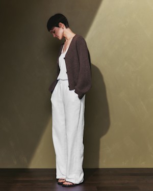 Quince 100% Linen Pleated Trouser White 12-31777579432-1388750-$52