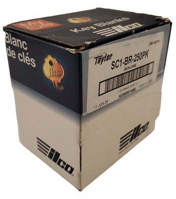 ilco Taylor Key Blanks SC1-BR-250PK Schlage, AE00001040, 250 Keys