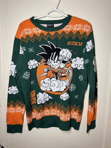 DragonBall Z Goku Anime Christmas Holiday Knit Sweater Men’s M – New W/O Tags