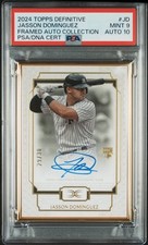 Jasson Dominguez 2024 Topps Definitive Gold Framed Auto /30 PSA 9 Auto 10