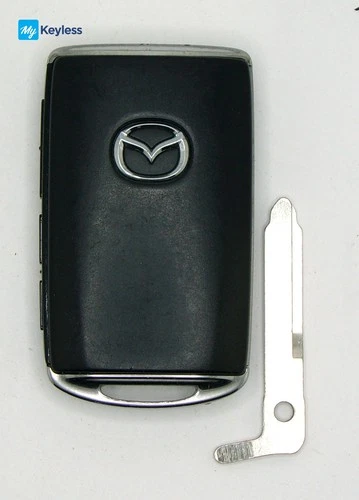 Single OEM Mazda Smartkey Remote Transmitter Four Button USED UNCUT WAZSKE11D01 - product listing photo