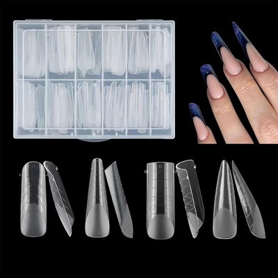 Nagelformen Set Gel Builder Nail Tips Kunst Design 4 Styles 96 Stück