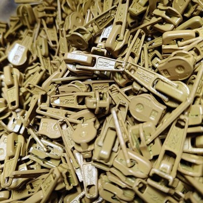 Menge 5 mm Beige Spule Reißverschluss Schieber / Zip Pulls - Ersatz Reißverschluss Köpfe