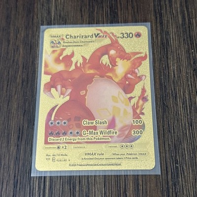 Charizard VMAX 020/189 Gold Metal Foil Fan Card Pokémon HP 330 | eBay