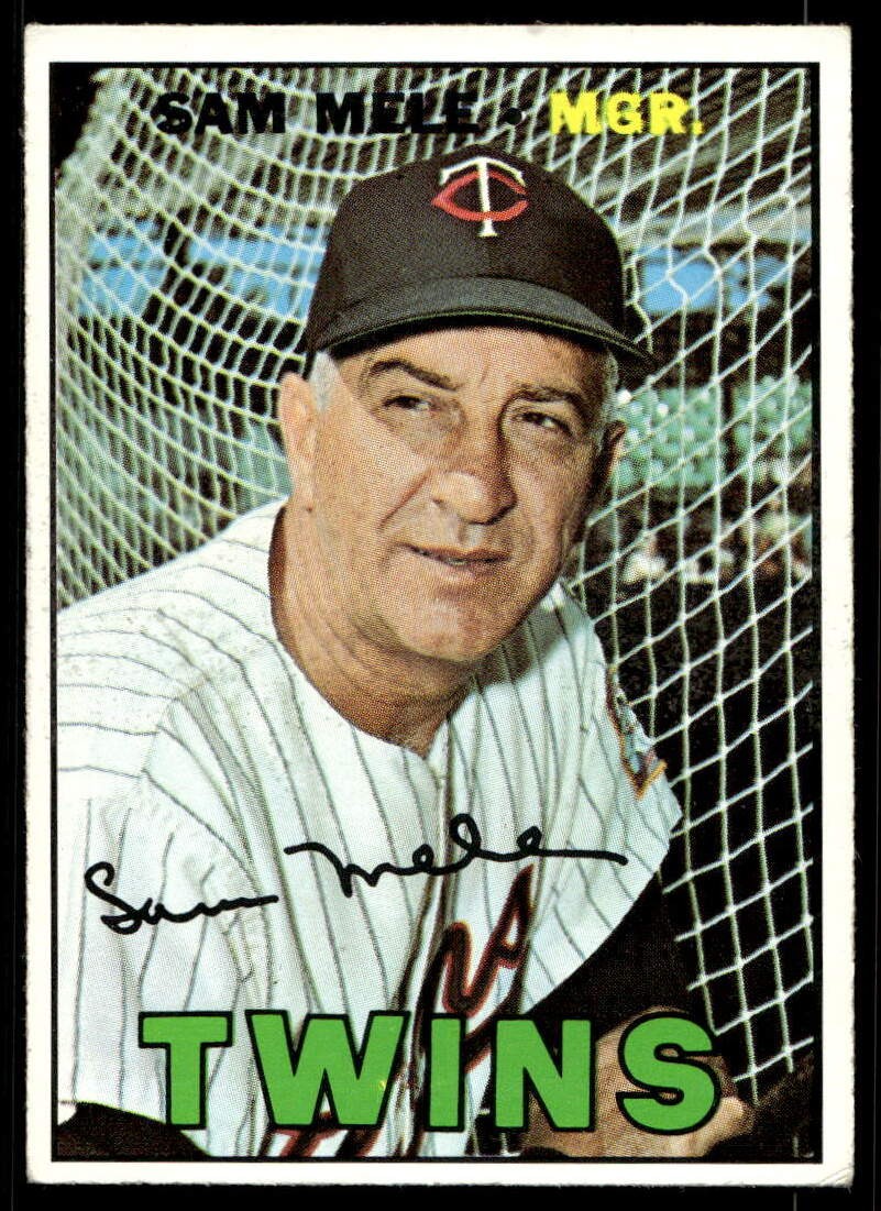 1967 Topps #418 Sam Mele Minnesota Twins MGR EX-EXMINT SET BREAK!