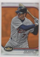 2012 Topps Finest Orange Refractor 77/99 Joe Mauer #83 HOF 0s3