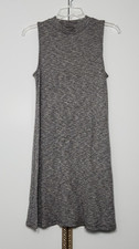 Madewell Sleeveless Knit Mock Neckline Relaxed A-Line Dress Size S Gray
