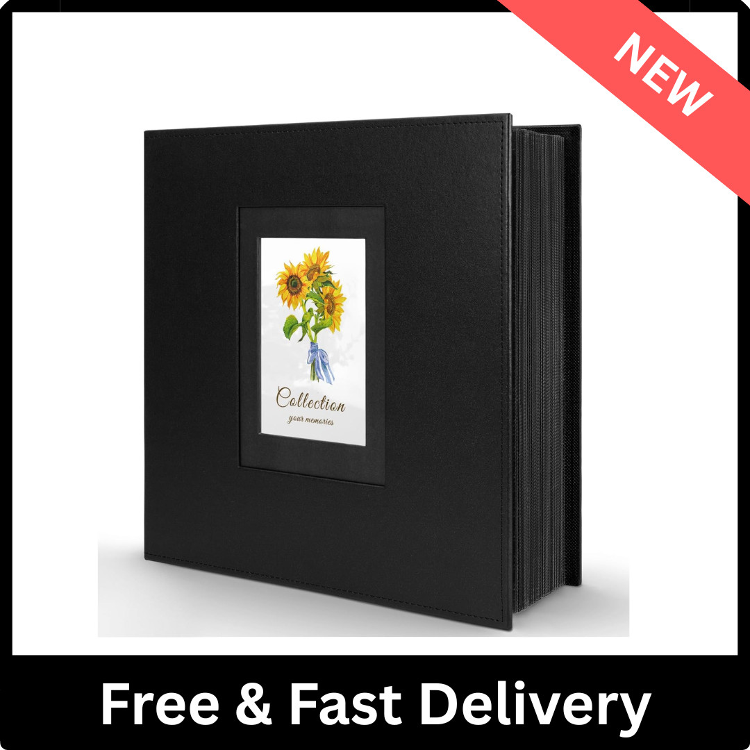Photo Album 4x6 600 Photos, Leather Cover Extra Large Capacity Holds 600 Horizon