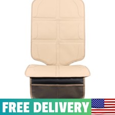 Extra Thick Non-Slip Car Seat Protector - Waterproof Beige Cover for Families