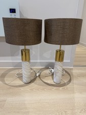 2 x Heathfield Lighting Alabaster Table Lamps. Excellent Condition