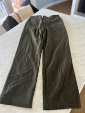Vintage 90s Y2K Women  s Wool Mix Olive Green Trousers Size 4 Boho Retro Indie