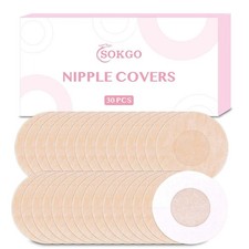 30 Pieces Nipple Covers, Disposable Breast Covers, Disposable Bra Pad, Invisi...