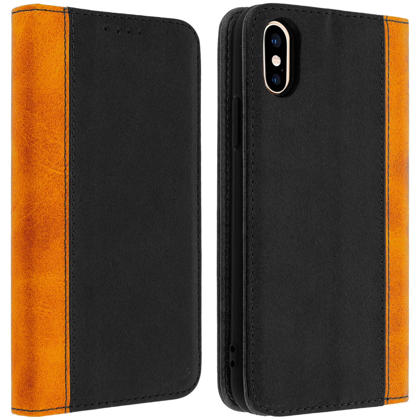 Housse iPhone XS et X Avizar contre les rayures avec support de visionnage stable