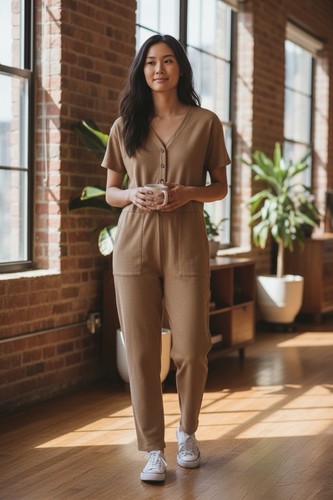 Madewell, Madewell MWL Womens Medium Cotton Button Front Jumpsuit