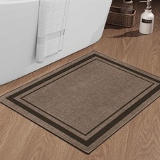 chakme 36x24 Ultra Thin Non-Slip Quick Dry Absorbent Bath Mat for Bathroom Floor