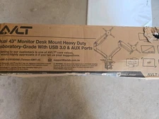 Dual 13"-43" Monitor Arm - Desk Mount for Two Flat/Curved Monitors - Full Mot...