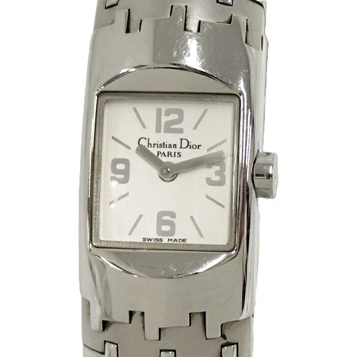 Montre Christian Dior Diophilic femme SS à quartz cadran blanc occasion 15 cm