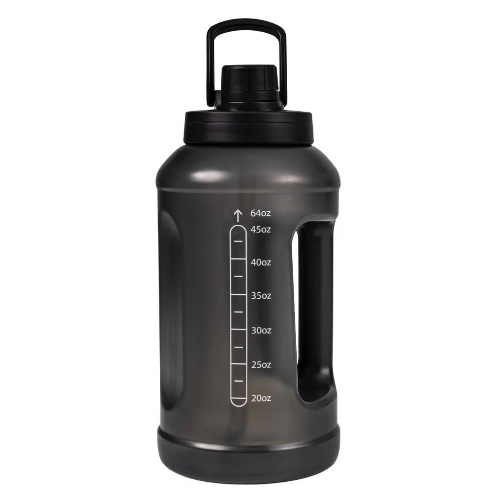 Reusable 64oz Water Bottle with 2-in-1 Straw and Chug Lid Li