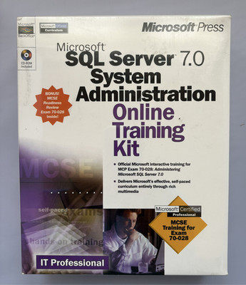 Microsoft SQL Server 7.0 System Admin Training Kit MINT Big Box Vintage Tech 199