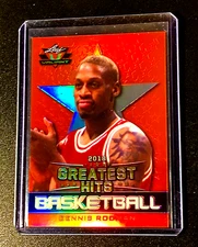 Dennis Rodman (# 7/35) 2018 Leaf Valiant Refractor Orange Basketball Bulls SP #1