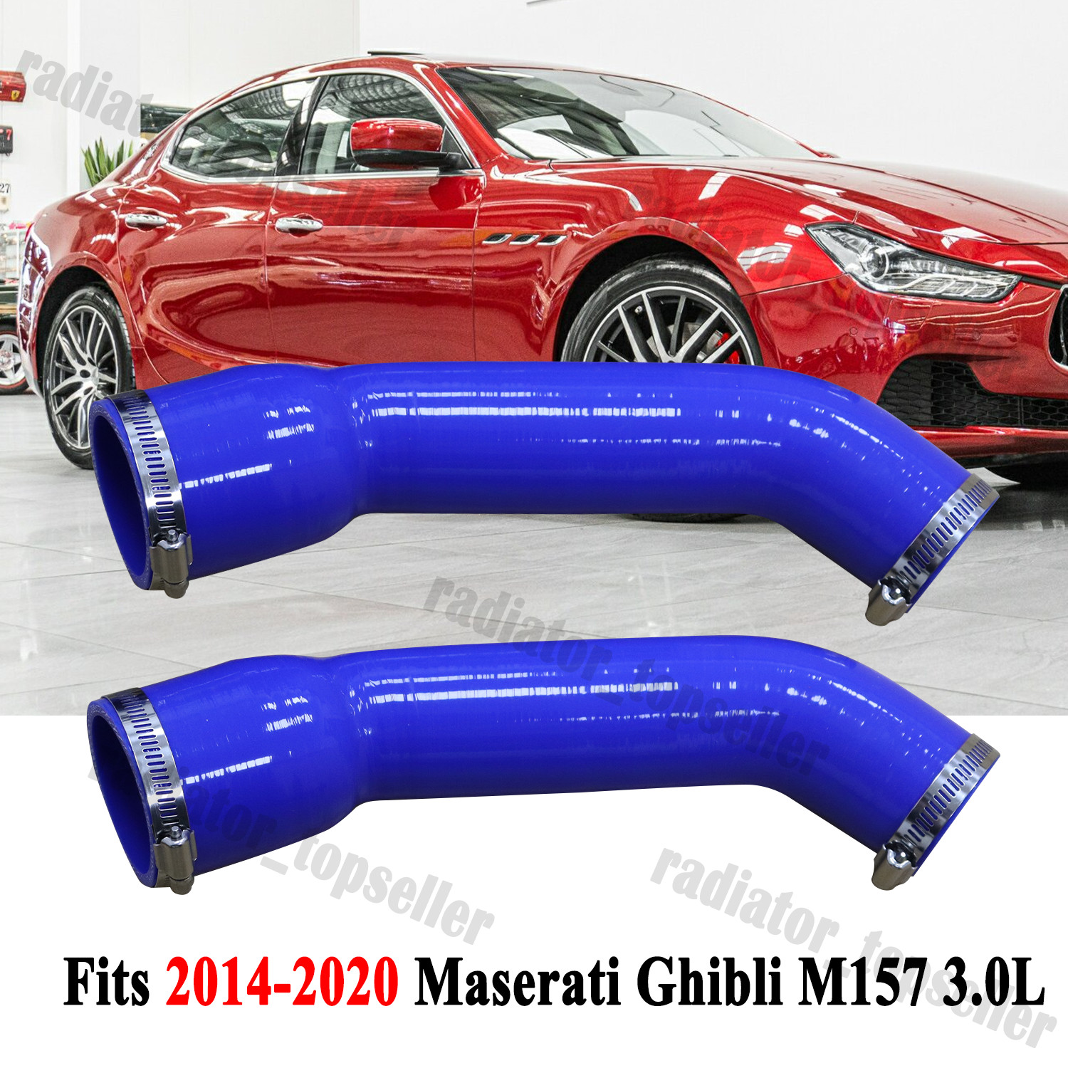 For 2014-20 Maserati Ghibli M157 3.0L Right Silicone Air Intake Intercooler Hose