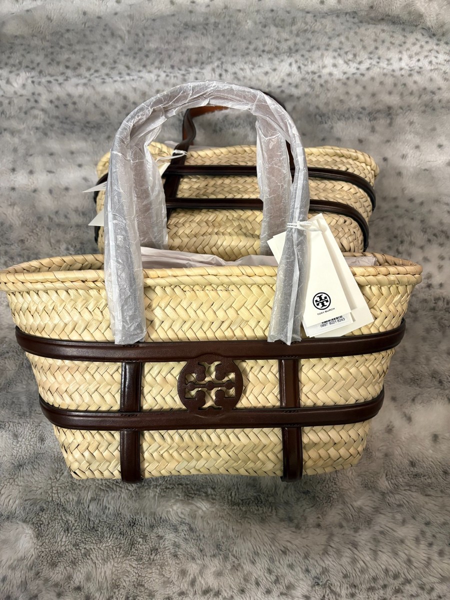 Tory Burch ラタン かごバッグ Tory Burch Ella Raffia Straw Basket Tote MSRP$395 Holiday Vacation