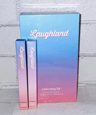 Laughland Teeth Whitening Kit w/ Gel, Applicators & USB LED Mouthpiece + 2 Pens!