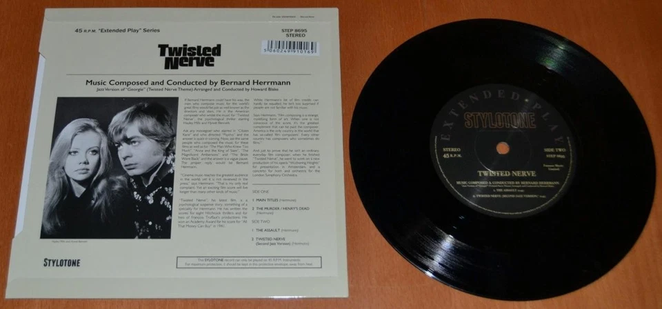 Bernard Herrmann - Twisted Nerve - 2016 Stylotone Label 7" Single - Image 4 of 4