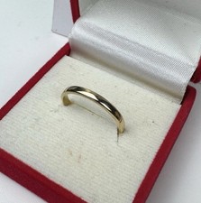 Solid 9ct yellow gold wedding ring Size N Hallmarked 375 9k