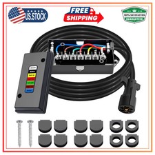 Cheemuii 8ft 7 Way Trailer Wiring Harness Kit With Junction Box 7 Pin Cord Cheemuii 8ft 7 Way Trailer Wiring Harness Kit With Junction Box 7 Pin Cord