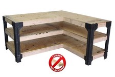 BUILD YOUR OWN 2X4 BASICS ANY SIZE L-SHAPED WORK BENCH KIT (BLACK) - 90165ONLMI