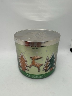 White Barn Fa La La Latte 3 Wick Candle