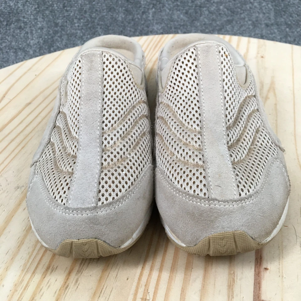 Easy Spirit Shoes Womens 7 W Traveltime Casual Slip On Mule Clogs Beige Suede - Image 4 of 4