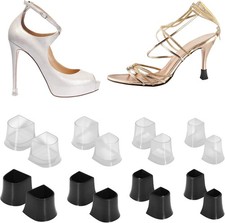 8 Pairs Heel Cap Protectors for High Heel Shoes, 4 Sizes XX, XS, S, M - High