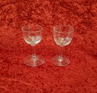2 Old Hand Blown Toasting Glasses 1 Has Larger Foot SW96
